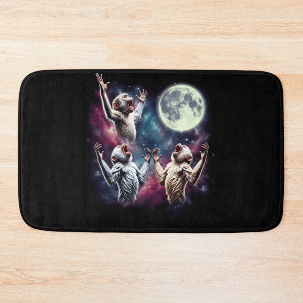 Item preview, Three Monkeys Howling at Moon Funny Weird Cursed Meme designed and sold by Kimberley King Art  King Art.