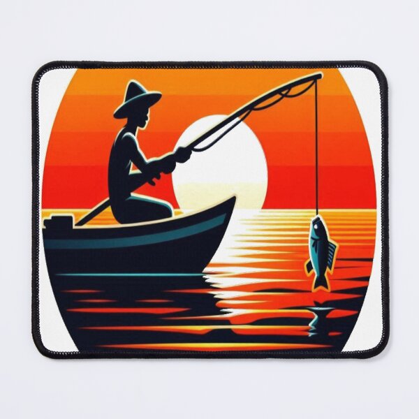 Item preview, Serenity at Twilight: A Fisherman and His Horizon designed and sold by FoxinhoSoumaila.
