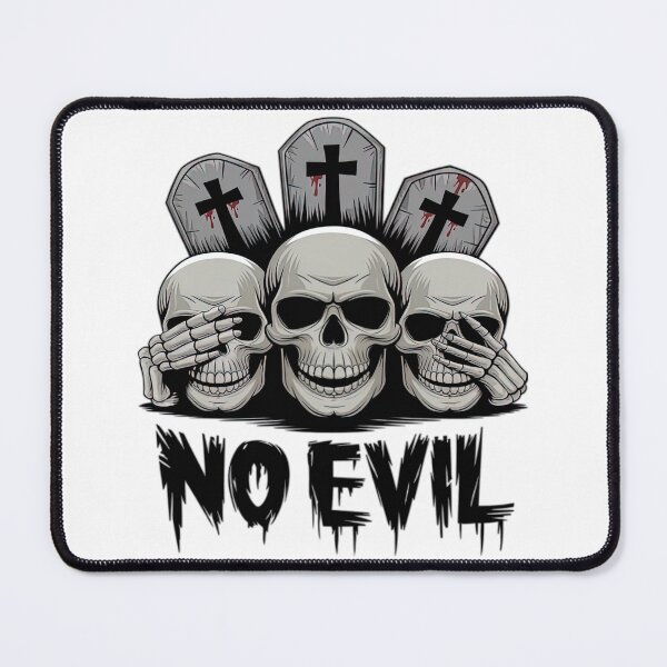 Item preview, See Speak Hear No Evil Skulls Halloween Bloody Damage designed and sold by Cherish Valentine.