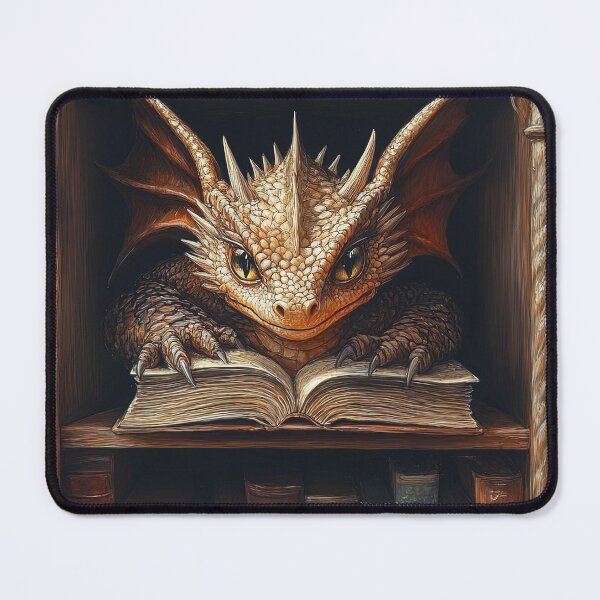 Item preview, Bookshelf Dragon Reading Book designed and sold by Art-Max.