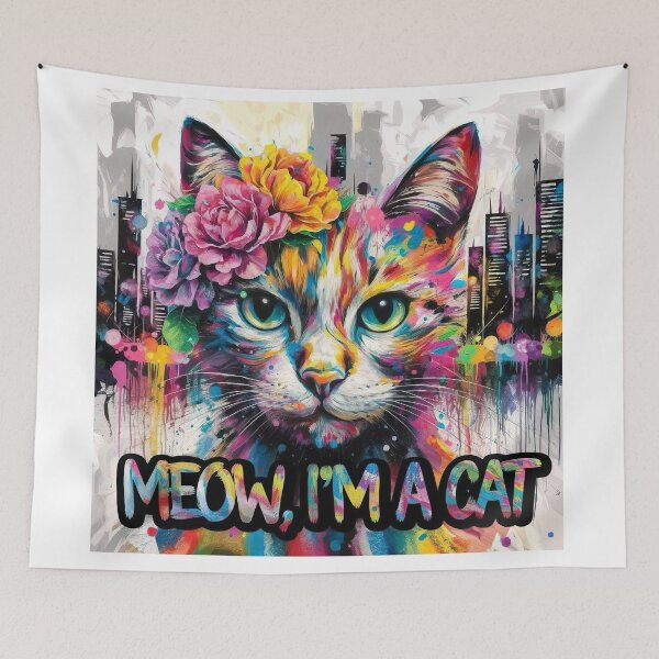 Item preview, Artistic cat designed and sold by QuanntixArt.