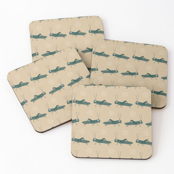Item preview, Grasshoppers on brown designed and sold by reneesillus.