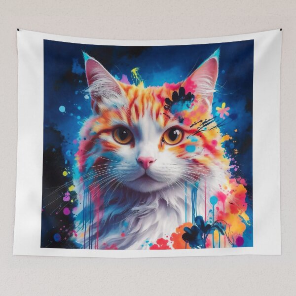 Item preview, Artistic cat designed and sold by QuanntixArt.