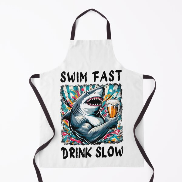 Item preview, Shark with Beer - Swim Fast Drink Slow designed and sold by QuirkySpark.