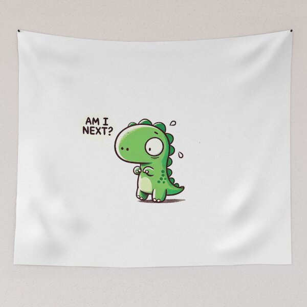 Item preview, Am I Next? - Cute and Nervous Dinosaur designed and sold by RANShopX.