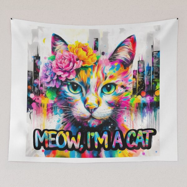 Item preview, Artistic cat designed and sold by QuanntixArt.