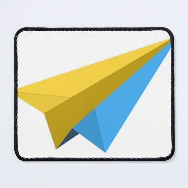 Item preview, yellow blue paper airplane designed and sold by KnJ-Hangers.