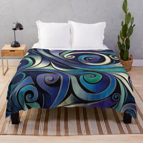 Artikelvorschau, Neuseeland Māori Paua Muster Koru Design 357 entworfen und verkauft von GrinGalore.