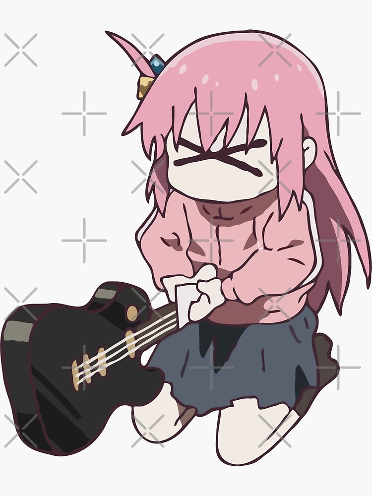 Aperçu 3 sur 3. Sticker avec l'œuvre Hitori Gotoh Bocchi le Rocher ! créée et vendue par SuensSh0p.
