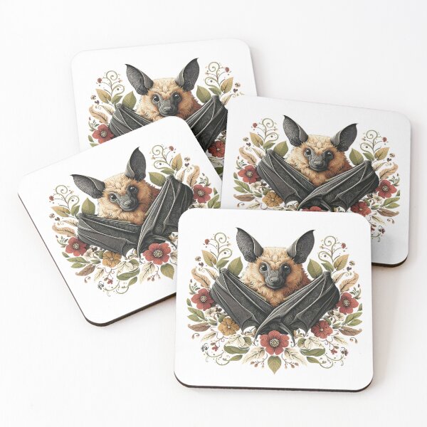 Item preview, Big Brown Bat Botanical Nature Art Illustration designed and sold by BirdsnStuff.