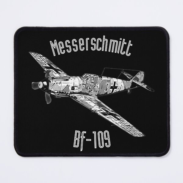 Item preview, Messerschmitt Bf 109 Vintage Aircraft Illustration designed and sold by Aerolovers.