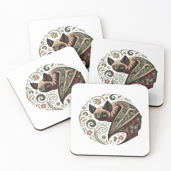 Item preview, Big Brown Bat Botanical Nature Art Illustration4 designed and sold by BirdsnStuff.
