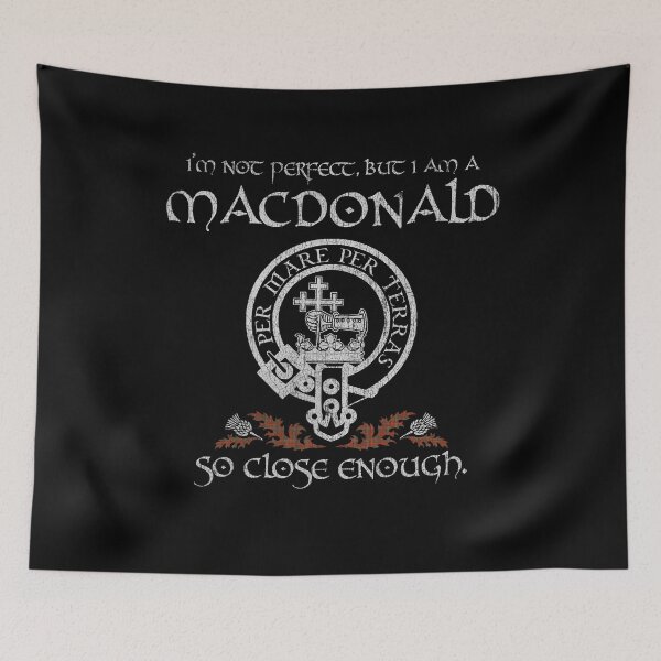 Item preview, MacDonald of Staffa clan Scottish surname crest badge motto tartan sporran kilt men women designed and sold by Clan1093.
