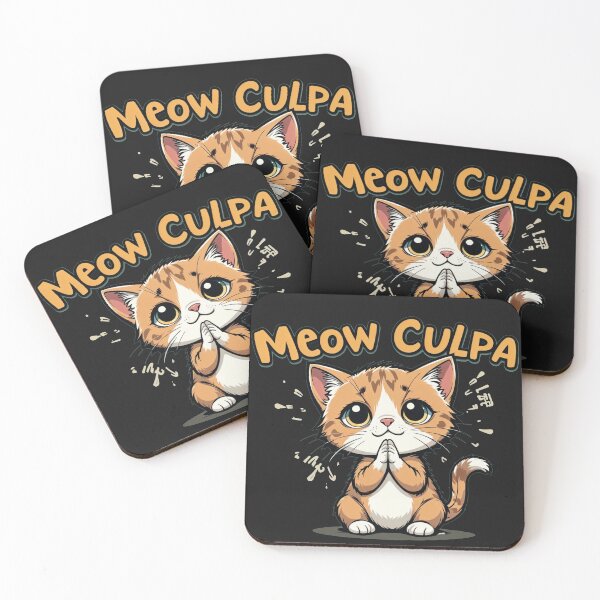Item preview, Apologetic Cat - Meow Culpa Feline Art designed and sold by latelierdechris.
