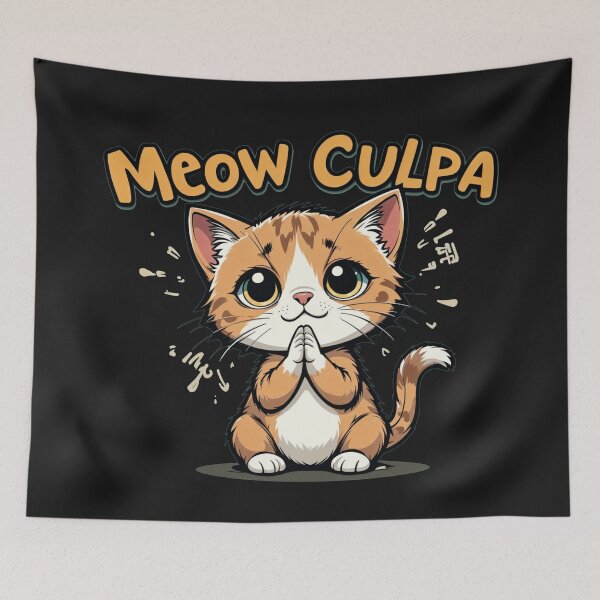 Item preview, Apologetic Cat - Meow Culpa Feline Art designed and sold by latelierdechris.