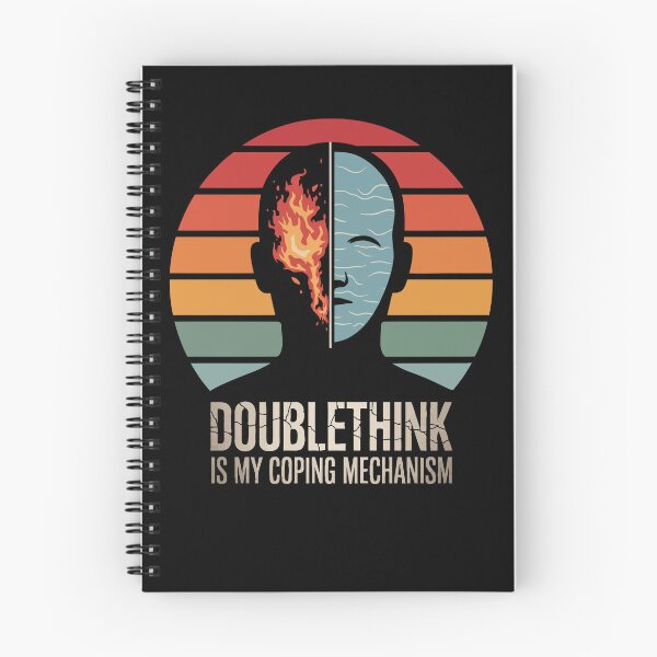 Item preview, Doublethink Is Coping Mechanism – Orwellian Dystopia Art Print	 designed and sold by Tatiana Kucher.