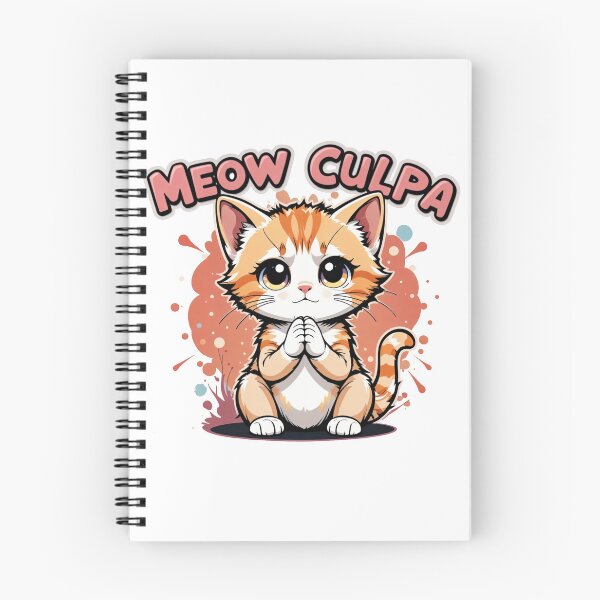 Item preview, Meow Culpa - Apologetic Cat Kawaii Art designed and sold by latelierdechris.