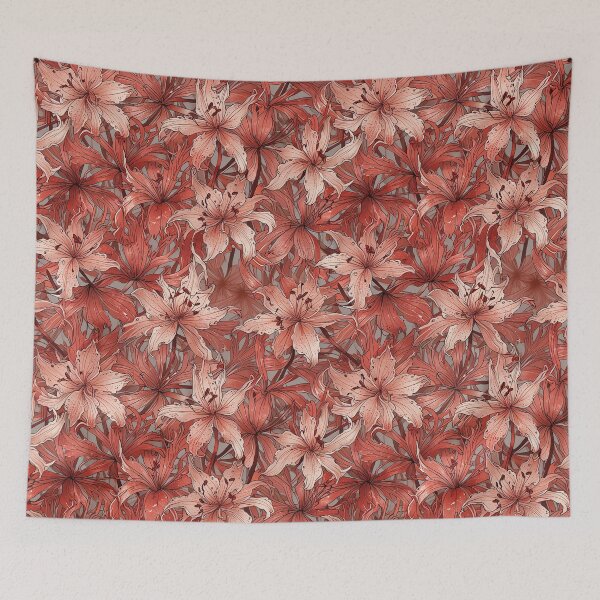 Item preview, Red Lily Blossoms designed and sold by CoolPixels.