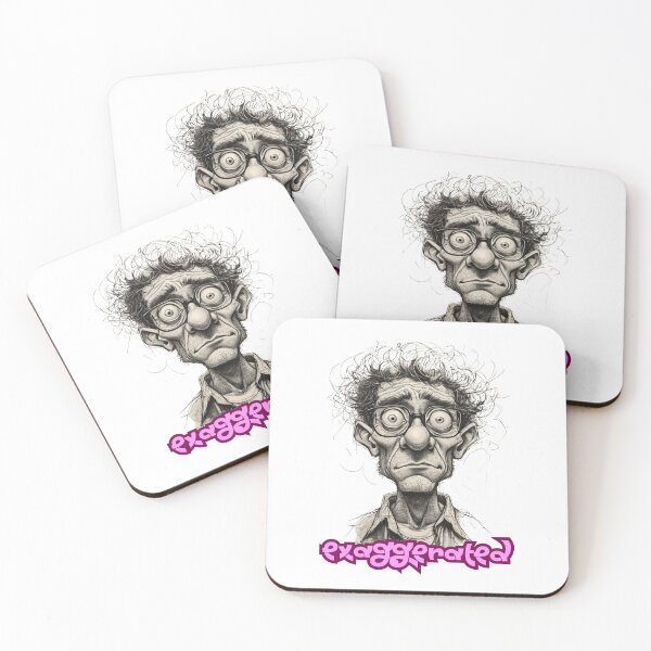 Item preview, Bold Black-and-White Exaggerated Caricature of a Male Face – Striking Graphic Portrait designed and sold by Colorful-Garden.