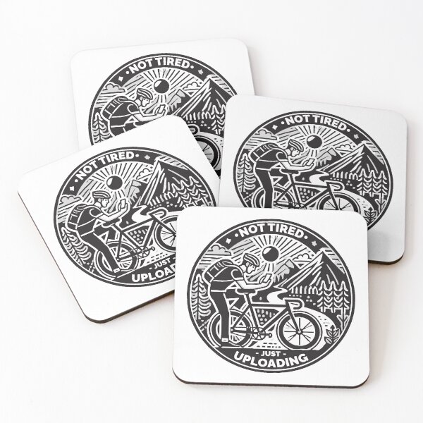 Item preview, Not Tired, Just Uploading – Hipster Cycling Art designed and sold by KarlMast.
