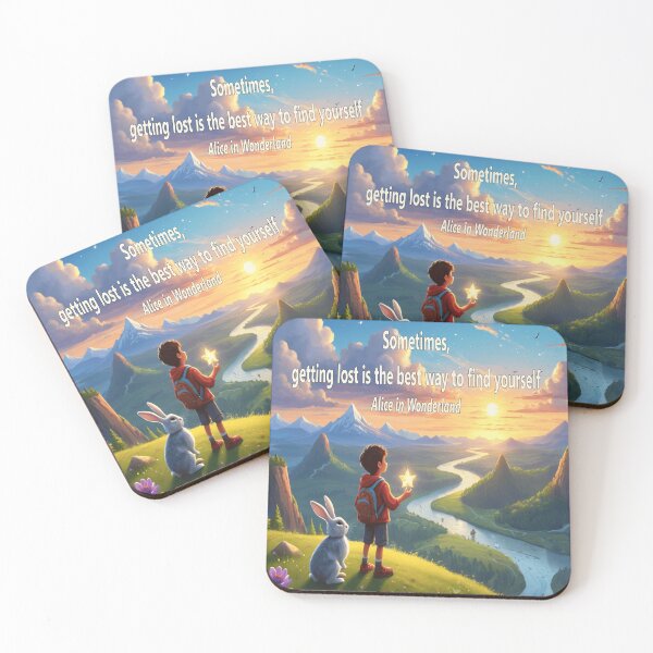 Item preview, Alice in Wonderland Children's Quote - "Sometimes getting lost is the best way to find yourself" - designed and sold by EdicionesJML.