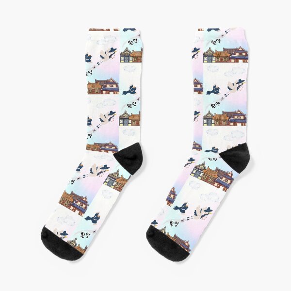 Item preview, Funny Crane and Magpie – Traditional Korea Illustration designed and sold by mycreastyle.