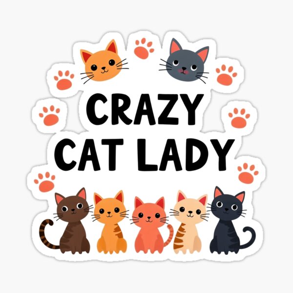Item preview, Crazy Cat Lady - Fun and Adorable Feline Design designed and sold by latelierdechris.