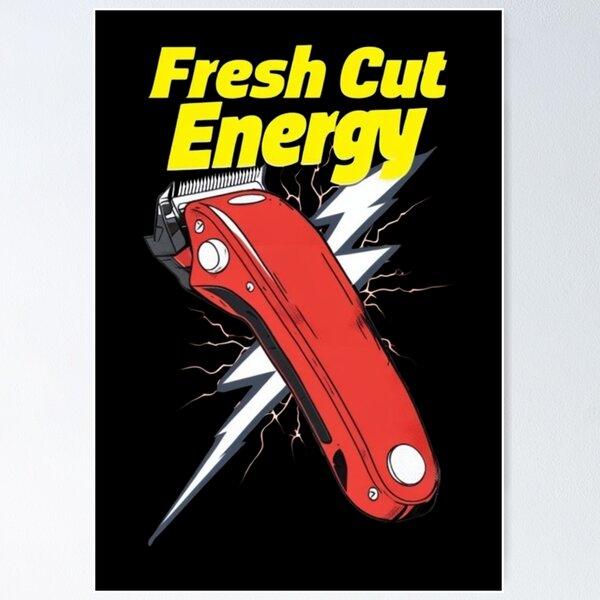 Item preview, Fresh Cut Energy – Barber Vibes Only T-Shirt designed and sold by TeesByOquad.