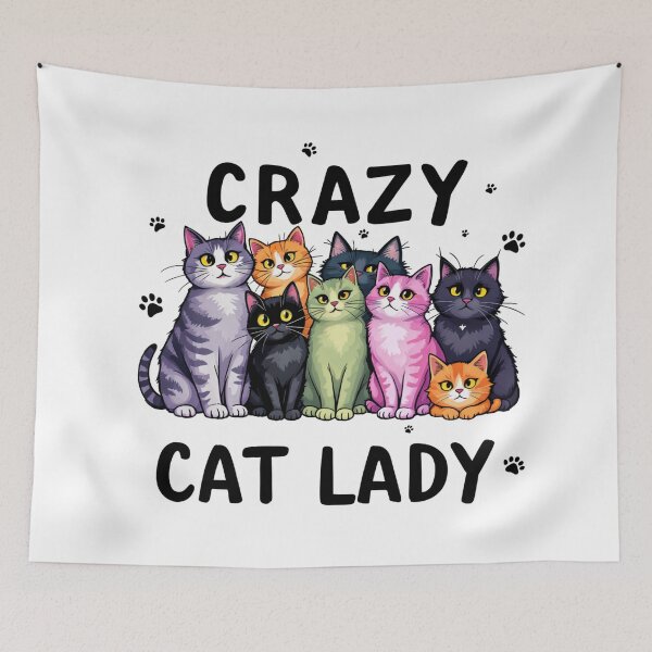 Item preview, Crazy Cat Lady Collection - Cute and Colorful Cat Designs designed and sold by latelierdechris.