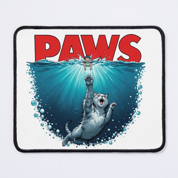 Item preview, Paws Cat Attack Parody - Funny Movie-Inspired Design designed and sold by latelierdechris.