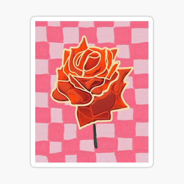 Vista previa del artículo con la obra «Rosas de tablero de ajedrez», diseñado y vendido por bekki smith.