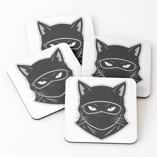 Item preview, Ninja Cat Mask - Stealthy Feline Artwork designed and sold by latelierdechris.