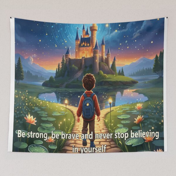Item preview, Inspirational Kids Quote - "Be strong, brave, and never stop believing in yourself" - Printable PNG of The Princess and the Frog, High Quality designed and sold by EdicionesJML.