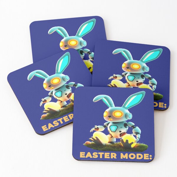 Item preview, Robotic Easter Bunny - Easter Mode Activated designed and sold by Dakson Design - Fantasy Art.
