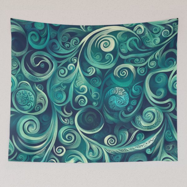Artikelvorschau, Neuseeland Māori Paua Muster Koru Design 358 entworfen und verkauft von GrinGalore.