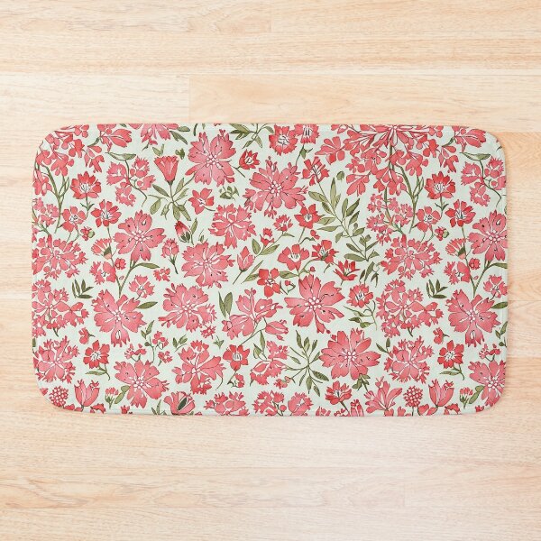 Item preview, Seamless Pink Floral Pattern with Green Leaves designed and sold by CoolPixels.