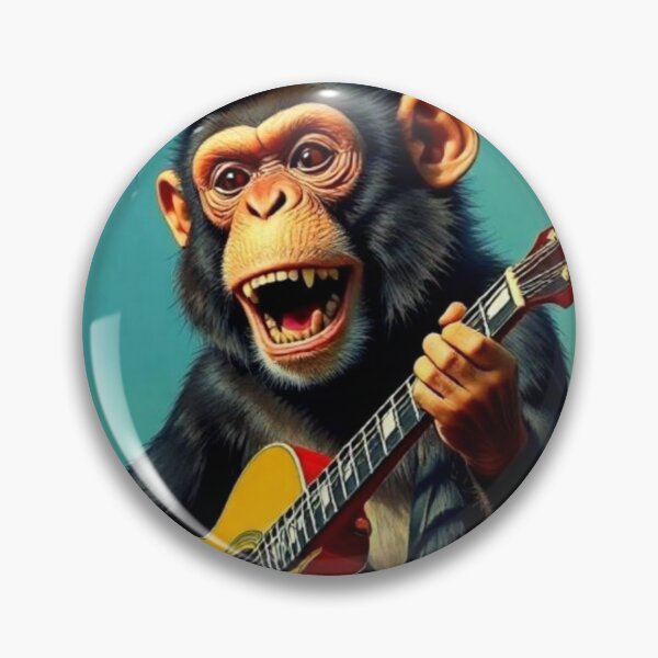 Item preview, cute monkey playing classical guitar designed and sold by Dogandesighn.