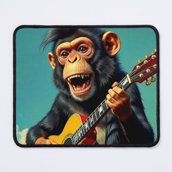 Item preview, cute monkey playing classical guitar designed and sold by Dogandesighn.