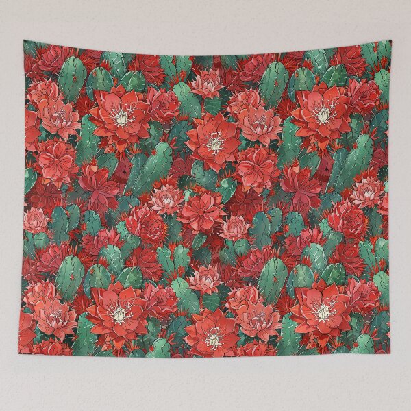 Item preview, Red Torch Cactus Flowers designed and sold by CoolPixels.