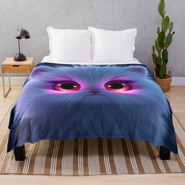 Item preview, Neon Glow Kitty – Futuristic Cute Cat Art designed and sold by FusionCipher.