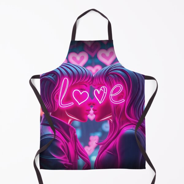 Item preview, Cyberpunk Neon Love – Futuristic Romantic Couple Illustration designed and sold by FusionCipher.