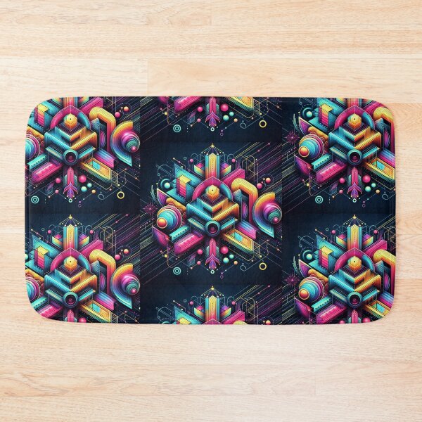 Item preview, neon colors with geometric,decorative patterns designed and sold by Dogandesighn.