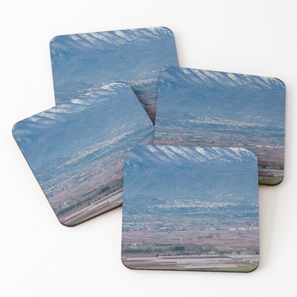 Item preview, Peach blossoms in Naoussa and snowy Vermio mountain designed and sold by christosgr.