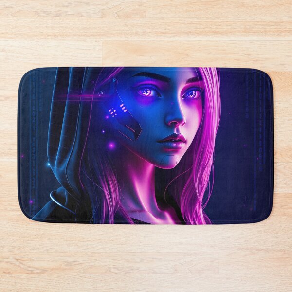 Item preview, Cyberpunk Hacker AI Girl – Futuristic Sci-Fi Art designed and sold by FusionCipher.