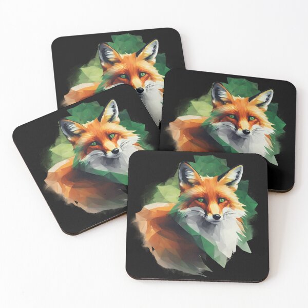 Item preview, Fox with Green Eyes Wildlife Portrait designed and sold by Wildwood & Bloom.