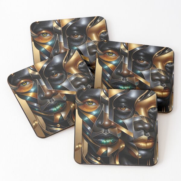 Item preview, Futuristic Abstract Art with Metallic Accents designed and sold by houta.