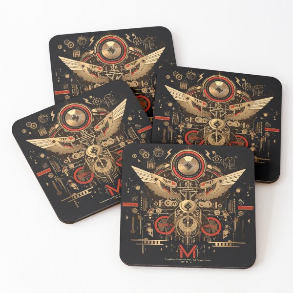 Item preview, Futuristic Cyberpunk Sacred Geometry Winged Design designed and sold by Moss and Moon Studio.
