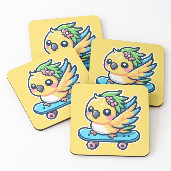 Item preview, Kawaii Cute Parrot Riding A Skateboard 1 | Pet And Animals For Women And Men T-Shirt designed and sold by panchiTWO.