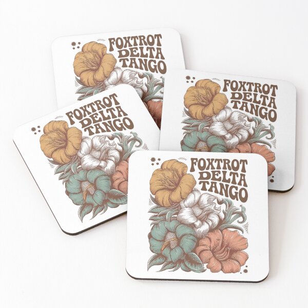 Item preview, Foxtrot Delta Tango Retro Floral Vintage designed and sold by Dreamy-Scenes.
