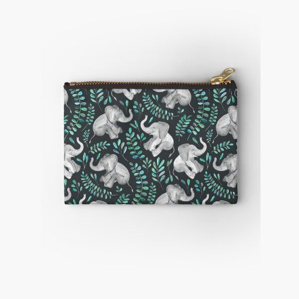 Item preview, Laughing Baby Elephants – emerald and turquoise designed and sold by micklyn.